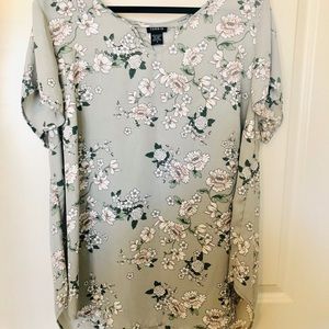 Torrid Floral Keyhole Georgette Blouse